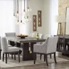 Burkhaus Extendable Dining Table, 6 Chairs & 2 Arm Chairs In Biege/Dark Brown
