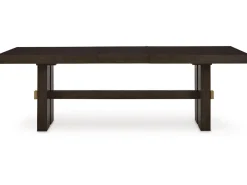 Burkhaus Extendable Dining Table & 4 Chairs In Biege/Dark Brown