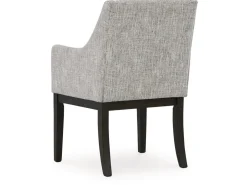 Burkhaus Upholstered Arm Chair In Beige/Dark Brown