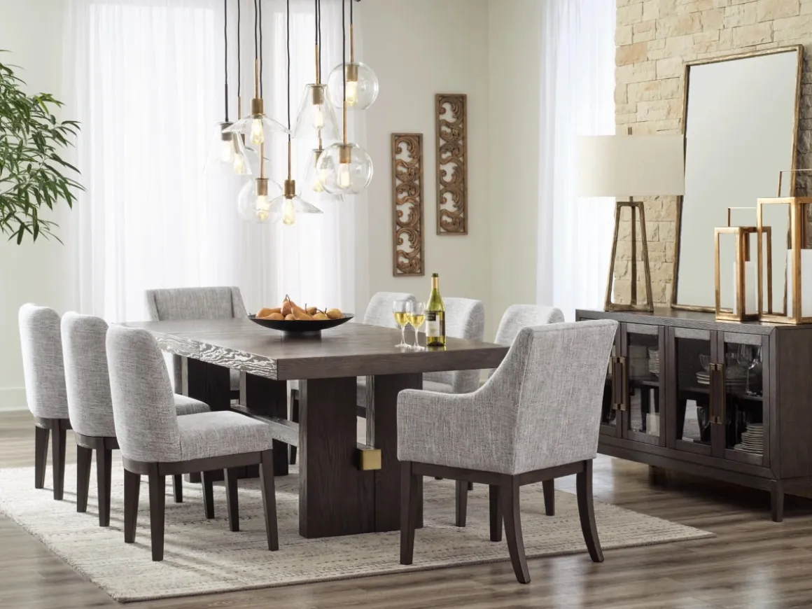 Burkhaus Upholstered Arm Chair In Beige/Dark Brown