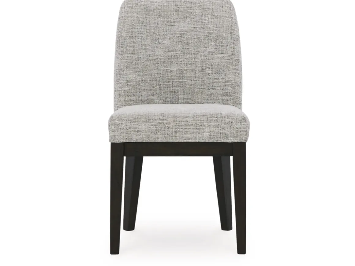 Burkhaus Upholstered Side Chair In Beige/Dark Brown