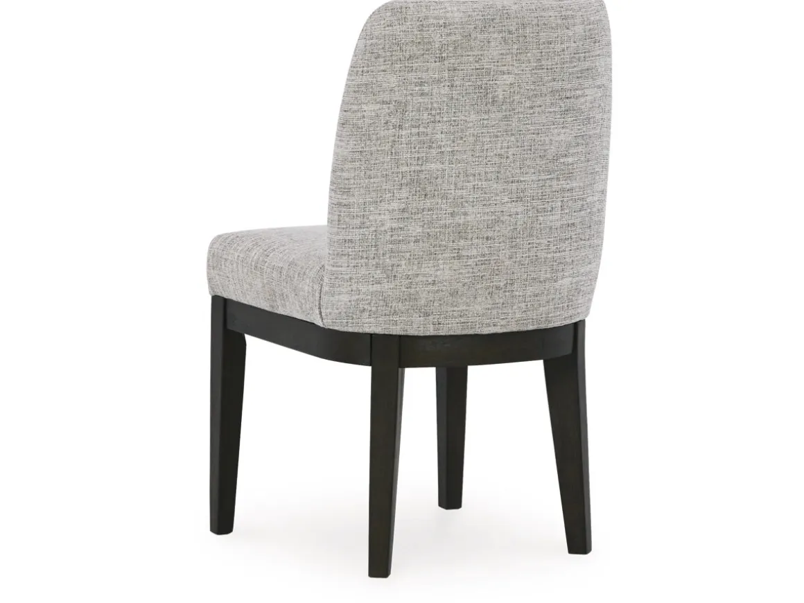 Burkhaus Upholstered Side Chair In Beige/Dark Brown