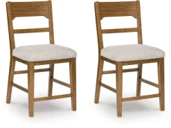 Cabalynn Counter Height Stool In Oatmeal/Light Brown