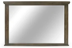 Cagney Upholstered Panel Bed W/ Storage, Dresser, Mirror & Nightstand In Gray, Queen