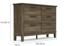 Cagney Upholstered Panel Bed W/ Storage, Dresser, Mirror & Nightstand In Gray, Queen