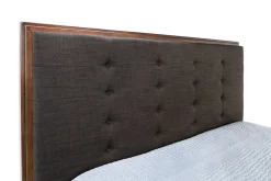 Cagney Upholstered Panel Bed W/ Storage In Gray, Queen