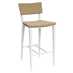 Calbas Outdoor Barstool In White