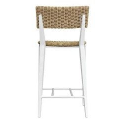 Calbas Outdoor Counter Height Stool In White