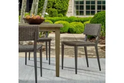 Calbas Outdoor Side Chair In Brown