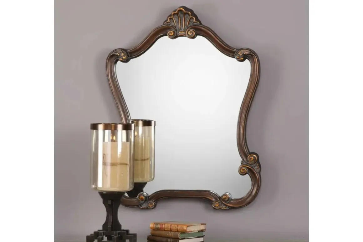 Calla Accent Mirror In Brown