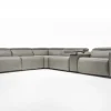 Cam 6 Piece 2 Power Theater Sectional W/ 2 Power Armless Recliner & Immersive Sound In Ajax Smoke Leather