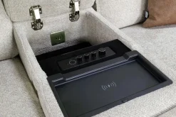 Cannes 3 Power Theater Console Loveseat W/ Immersive Sound In Jumbo Bark