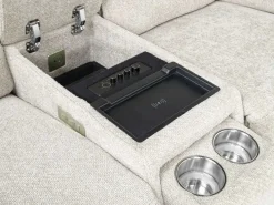 Cannes 3 Power Theater Console Loveseat W/ Immersive Sound In Jumbo Bark