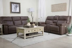 Cannes 3 Power Theater Console Loveseat W/ Immersive Sound In Jumbo Bark