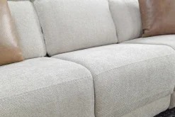 Cannes 3 Power Theater Sofa W/ Immersive Sound In Maze Tan