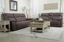 Cannes 3 Power Theater Sofa W/ Immersive Sound In Maze Tan
