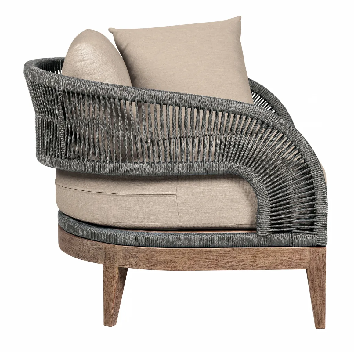 Capri Outdoor Lounge Chair In Taupe