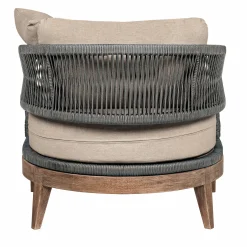 Capri Outdoor Lounge Chair In Taupe