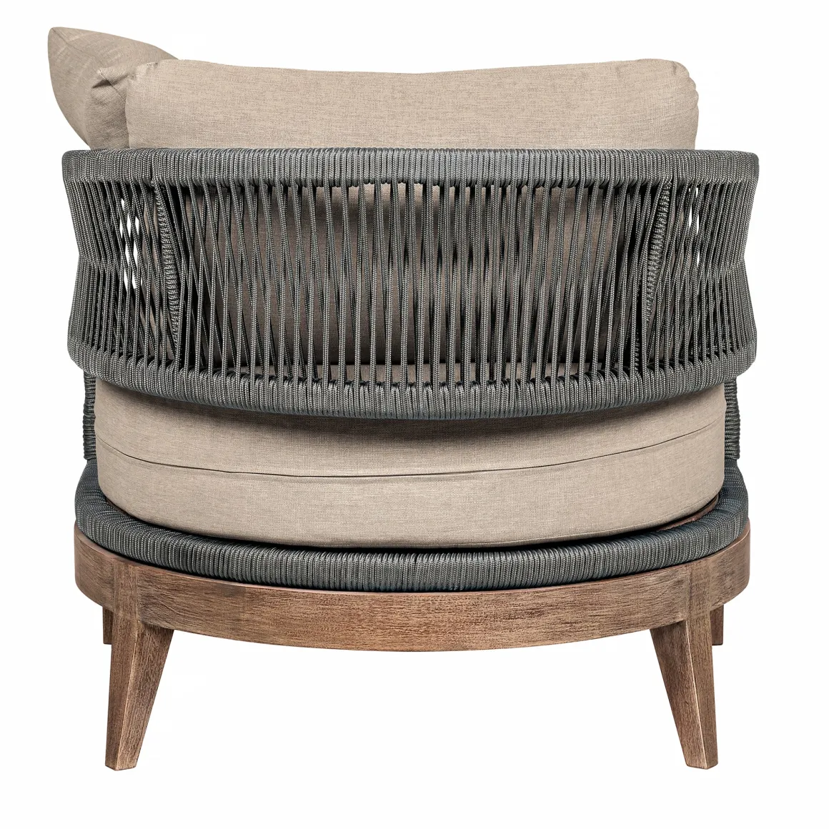 Capri Outdoor Lounge Chair In Taupe