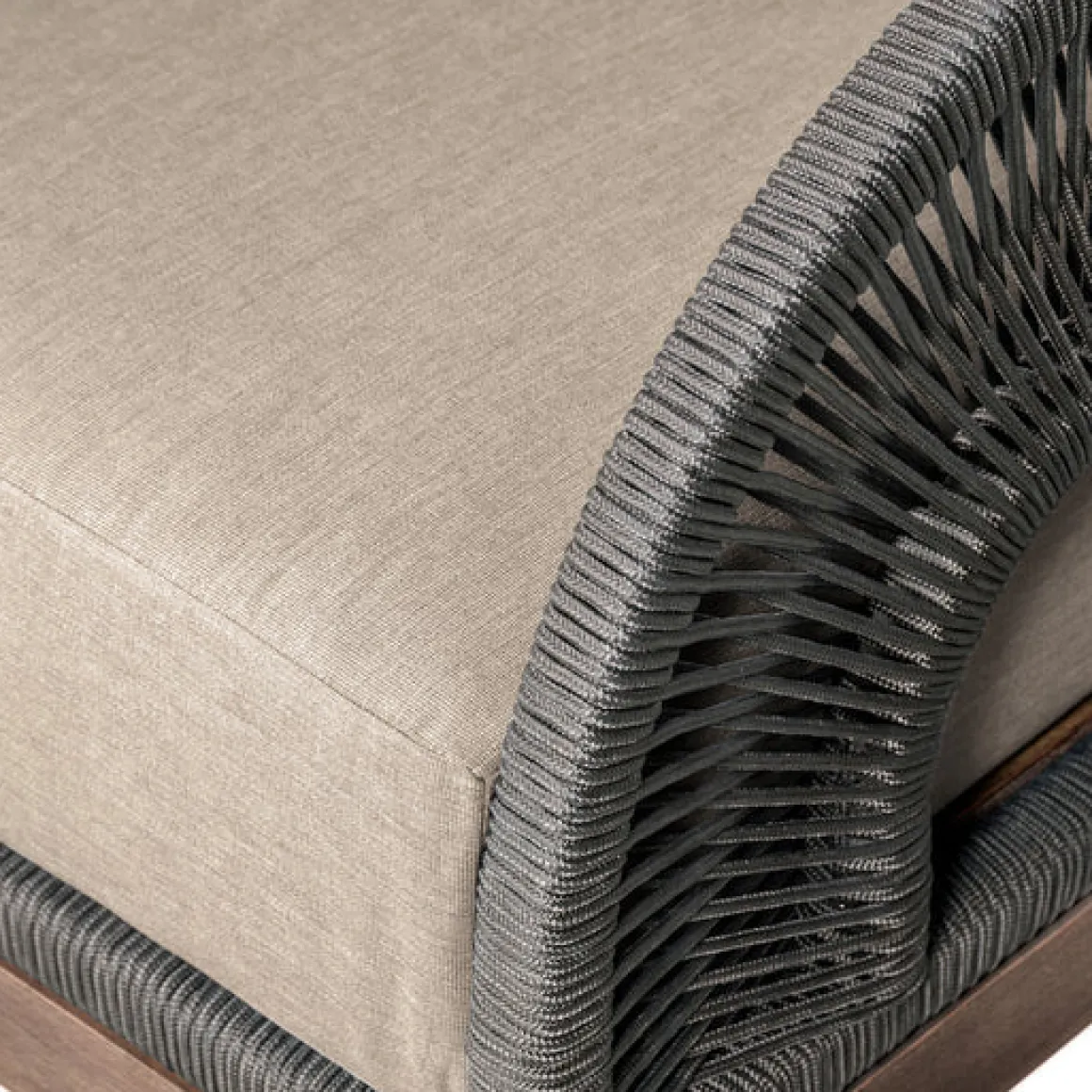 Capri Outdoor Lounge Chair In Taupe