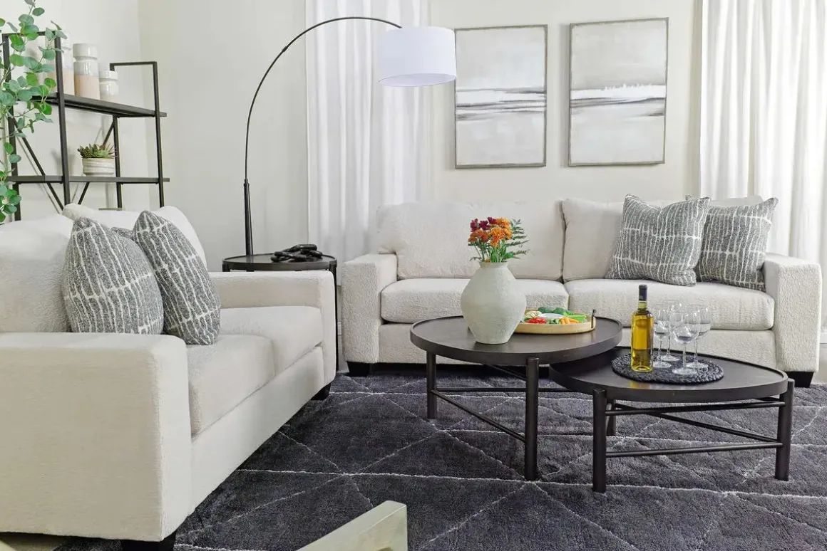 Carlsbad Sofa & Loveseat In Elmo Sand