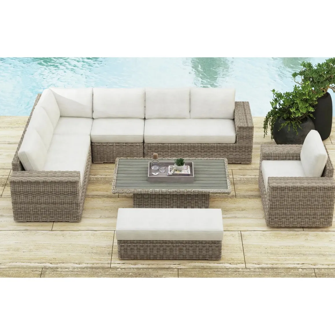 Carmona Outdoor Coffee Table In Natural