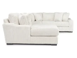 Casper 4 Piece Loveseat Chaise Sectional In Pony Slate, Left Facing