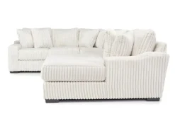 Casper 4 Piece Loveseat Chaise Sectional In Pony Slate, Left Facing