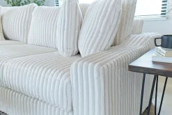 Casper 4 Piece Loveseat Chaise Sectional In Pony Slate, Left Facing