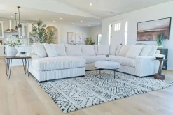 Casper 4 Piece Loveseat Chaise Sectional In Pony Slate, Left Facing