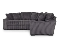 Casper 3 Piece Loveseat Sectional In Pony Slate