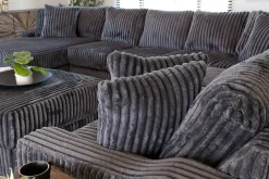 Casper 4 Piece Sofa Chaise Sectional In Pony Slate, Left Facing