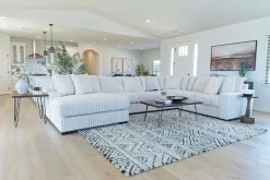 Casper 4 Piece Sofa Chaise Sectional In Pony Slate, Left Facing