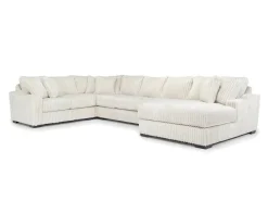 Casper 4 Piece Sofa Chaise Sectional In Pony Slate, Left Facing