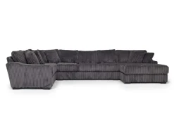 Casper 4 Piece Sofa Chaise Sectional In Pony Slate, Left Facing