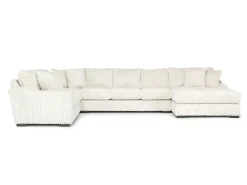 Casper 4 Piece Sofa Chaise Sectional In Pony Slate, Left Facing