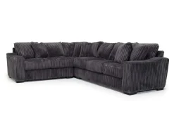 Casper 3 Piece Sofa Sectional In Pony Slate, Left Facing