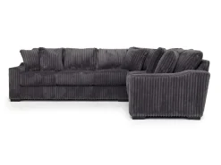 Casper 3 Piece Sofa Sectional In Pony Slate, Left Facing