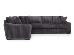 Casper 3 Piece Sofa Sectional In Pony Slate, Left Facing