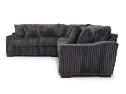 Casper 3 Piece Sofa Sectional In Pony Slate, Left Facing