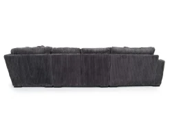Casper 4 Piece Xl Loveseat Chaise Sectional In Pony Slate, Left Facing