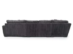 Casper 4 Piece Xl Loveseat Chaise Sectional In Pony Slate, Left Facing