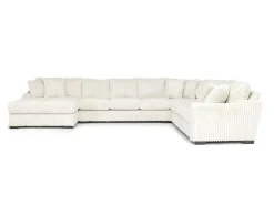 Casper 4 Piece Xl Sofa Chaise Sectional In Pony Slate, Left Facing