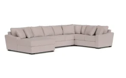 Casper Crypton Performance Extra Large Tux Sofa Chaise Sectional In Custom, Left Facing