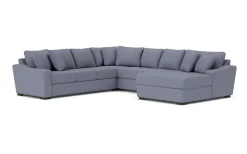 Casper Crypton Performance Extra Large Tux Loveseat Chaise Sectional In Custom, Left Facing