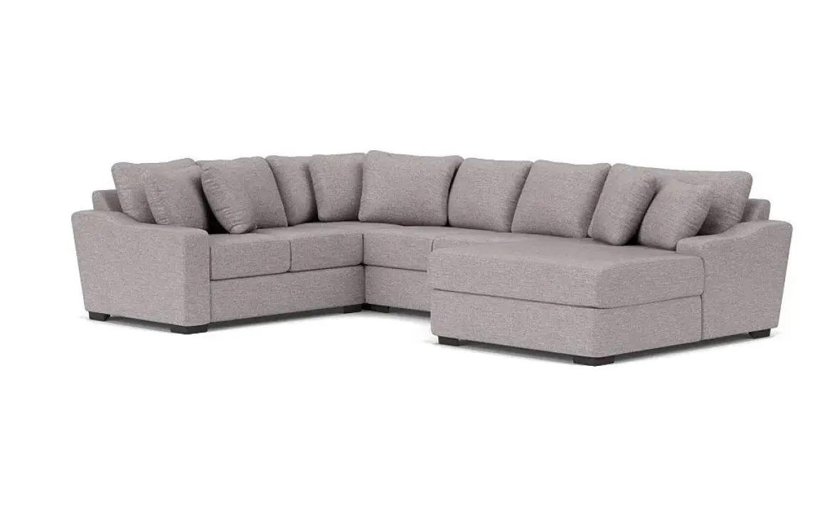 Casper Crypton Performance Tux Loveseat Chaise Sectional In Custom