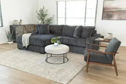 Casper Sofa Chaise In Pony Slate, Left Facing