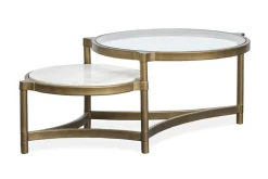 Cassidy Coffee Table In Aged Brass