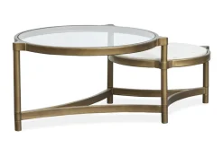 Cassidy Coffee Table In Aged Brass