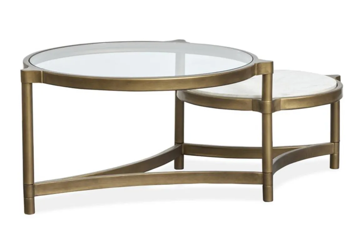 Cassidy Coffee Table In Aged Brass